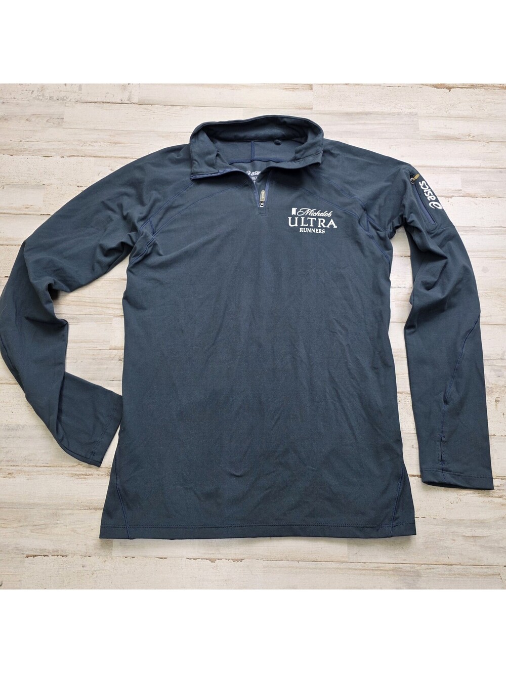 Asics Pullover Size SM 1/4 Zip Michelob Ultra Runners - Thumb Holes Running